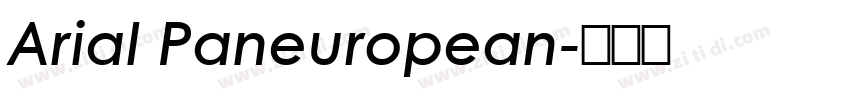Arial Paneuropean字体转换